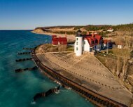 2017-04-21_05918_WTA_Phan4Pro Point Betsie Light is located on the northeast shore of Lake Michigan — at the southern entrance to the Manitou Passage — north of Frankfort in Benzie County in...