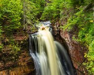 2014-10-09_56769_WTA_5DM3 Miners Falls is a waterfall located on Miners River in the western portion of the Pictured Rocks National Lakeshore in Alger County, Michigan. The falls drops...