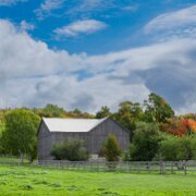 2014-10-11_57204_WTA_5DM3 - pano - 30 images Michigan - Fall Colors and Barn - Panorama - Original is 14016 x 5831