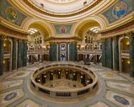 2024-04-04_290312_WTA_R5 The Wisconsin State Capitol, located in Madison, stands as an iconic symbol of the state's political history and architectural grandeur. Designed by George B....