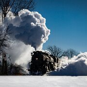 2016-12-18_099950_WTA_5DM4 Pere Marquette 1225 is a 2-8-4 (Berkshire) steam locomotive built for Pere Marquette Railway (PM) by Lima Locomotive Works in Lima, Ohio. 1225 is one of two...