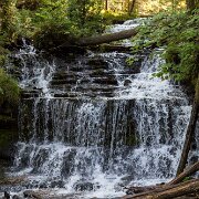 2012-08-29_11-37_09846_WTA_5DM3 Wagner Falls is a waterfall on Wagner Creek near Munising, in Alger County, Upper Michigan. They are in the Wagner Falls Scenic Site, a Michigan State Park of...