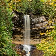 2014-10-09_56419_WTA_5DM3-2 Munising Falls is a waterfall located in Munising in the westernmost portion of the Pictured Rocks National Lakeshore in Alger County. The falls drops about 50...