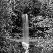 2014-10-09_56419_WTA_5DM3 Munising Falls is a waterfall located in Munising in the westernmost portion of the Pictured Rocks National Lakeshore in Alger County. The falls drops about 50...