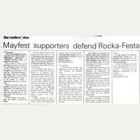 Student letter to the editor &mdash; Rock-A-Festa